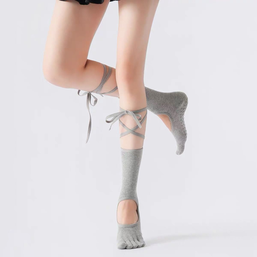 Calcetines de ballet con cordo - Medias Para Pilates Y Yoga reseña y precio